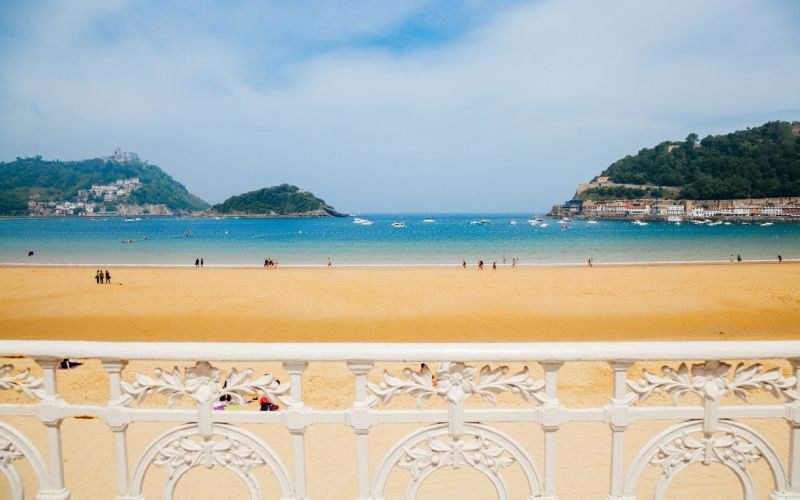 La plage de La Concha à Saint-Sébastien