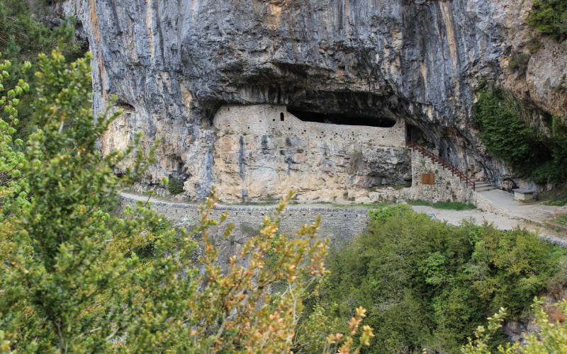 Église San Úrbez dans le canyon d'Añisclo, Parc national d'Ordesa et du Mont Perdu, province de Huesca