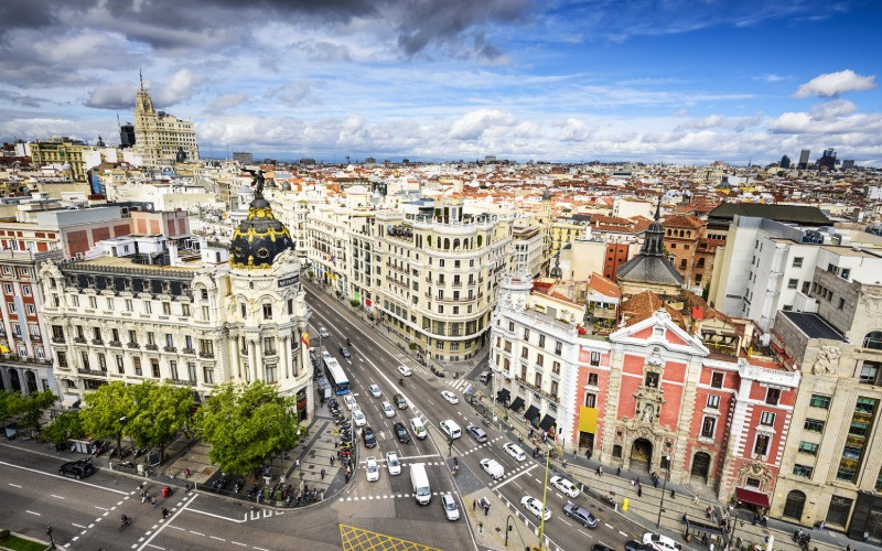 Début de la Gran Vía du Madrid original