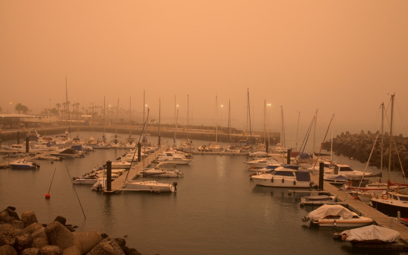 Poussière de sable du Sahara à Las Palmas de Gran Ganaria