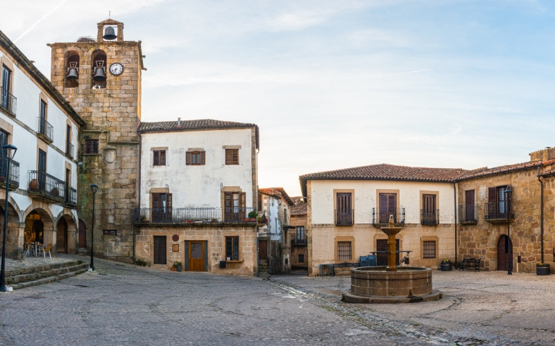 La place principale de San Martín de Trevejo