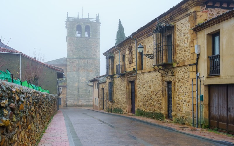 Maisons blasonnées près de l'église Nuestra Señora del Manto, Riaza