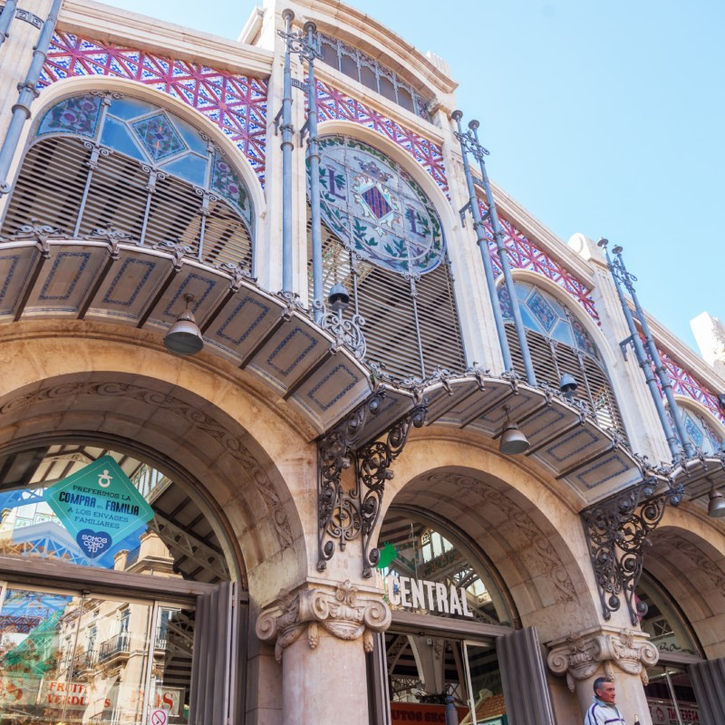 Façade du marché central, Valence