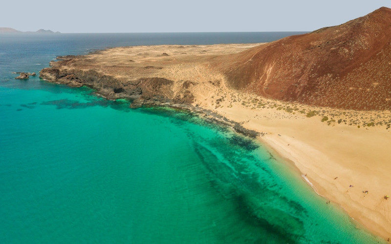 La plage de Las Conchas à La Graciosa