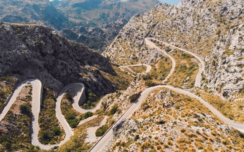 Le "nœud de cravate", la route qui mène à Sa Calobra