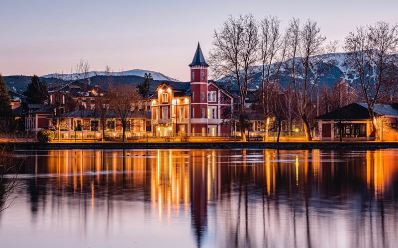 Puigcerdà au coucher de soleil