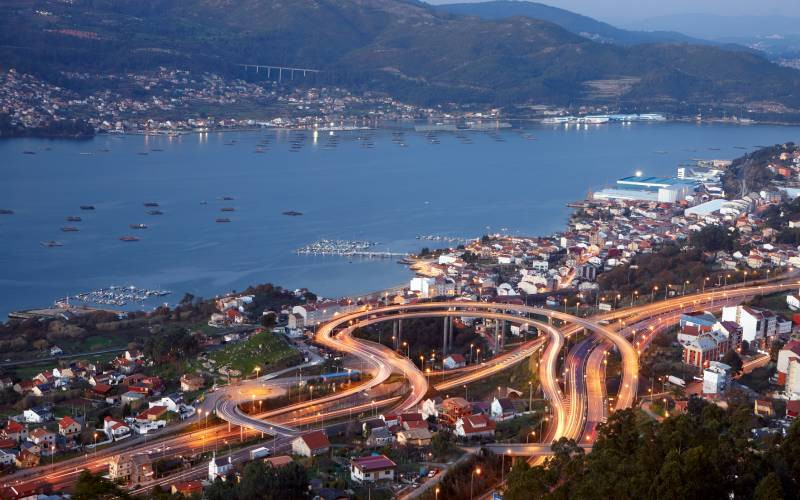 Vue aérienne de Vigo, vivre en Espagne