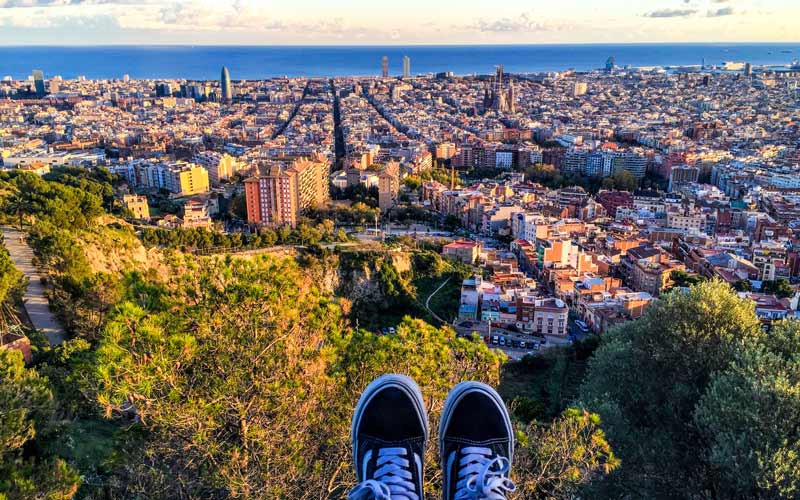 Vue de Barcelone depuis les Bunkers du Carmel