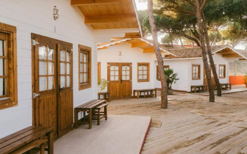 Bungalows du Camping Playa la Bota à Punta Umbría. 