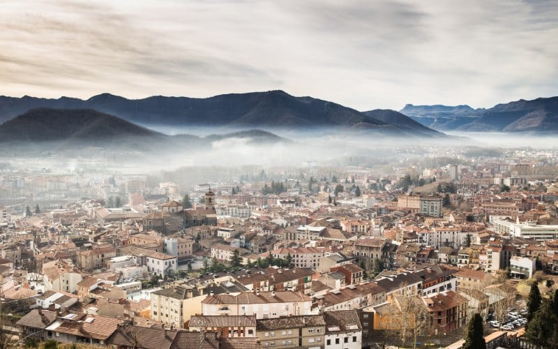 Vue panoramique de Olot