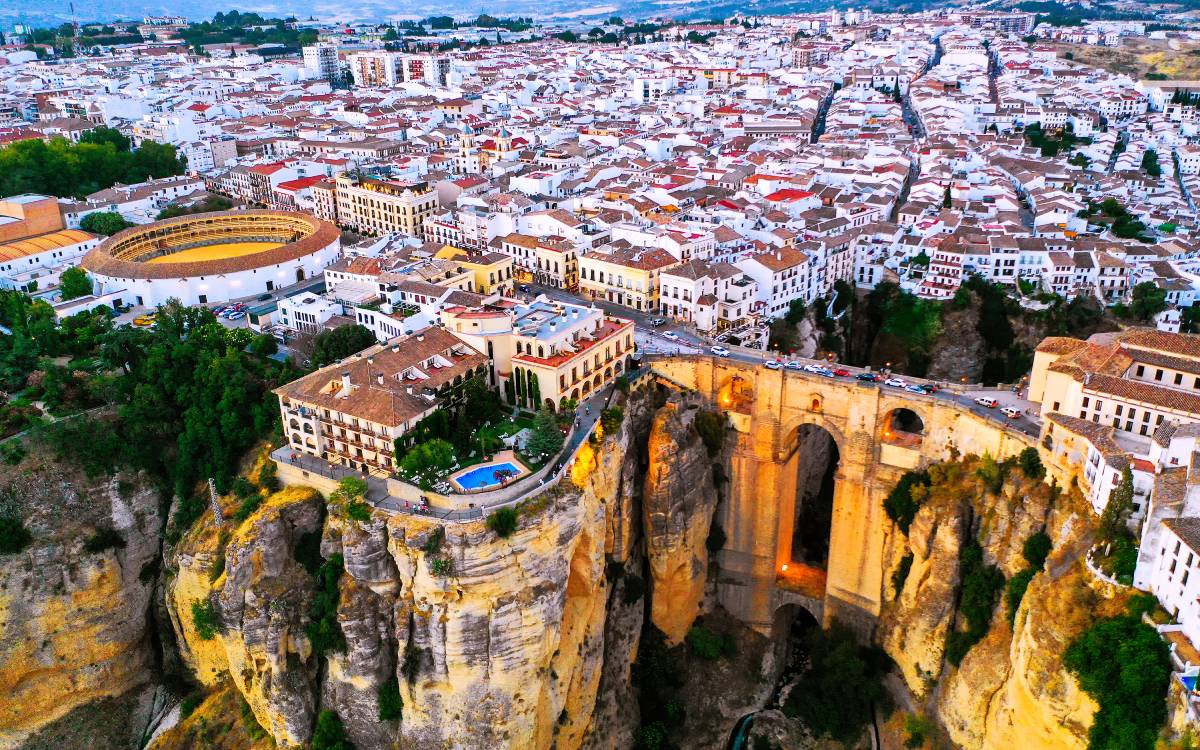 Vue aérienne de Ronda