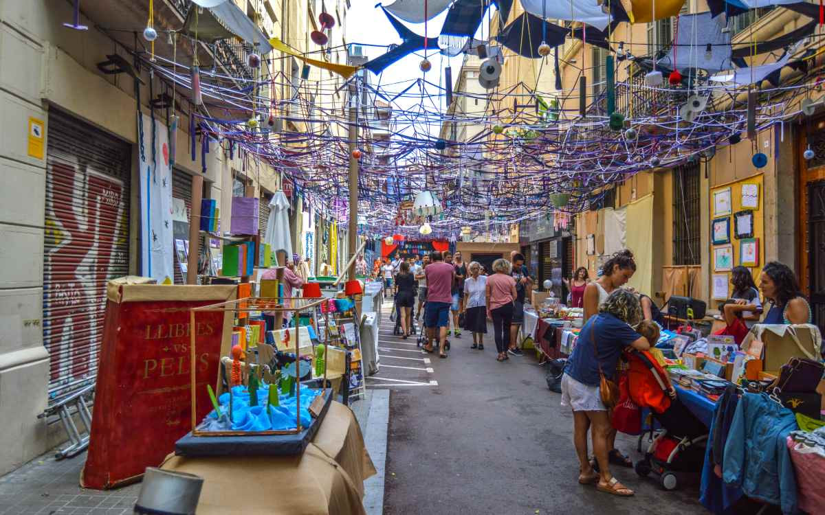 Fêtes dans le quartier de Gracia à Barcelone