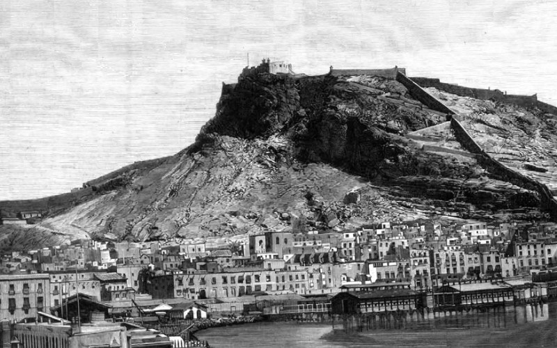 Le château d'Alicante en 1875