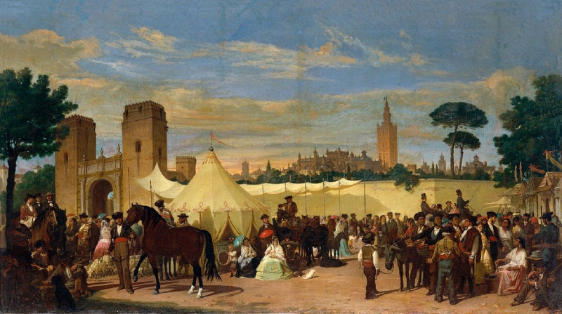 La Feria de Sevilla. Joaquín Domínguez Bécquer, 1867