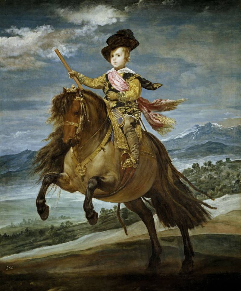 Peinture de Velázquez Le Prince Baltasar Carlos à cheval
