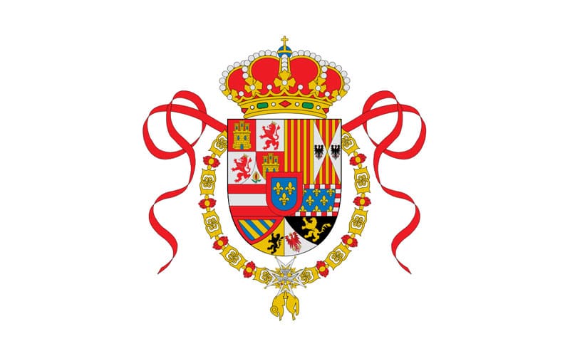 Porte-Clés Noir Jeton Caddie Drapeau Espagne Espagnol Spain Flag Emblème 