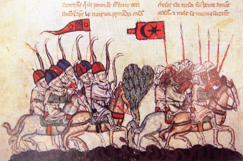 Bataille de Wadi al-Khazandar (XIVe siècle) ou Homs, représentant des Mongols et des Mamelouks