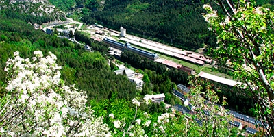 Vue panoramique sur la gare du Canfranc