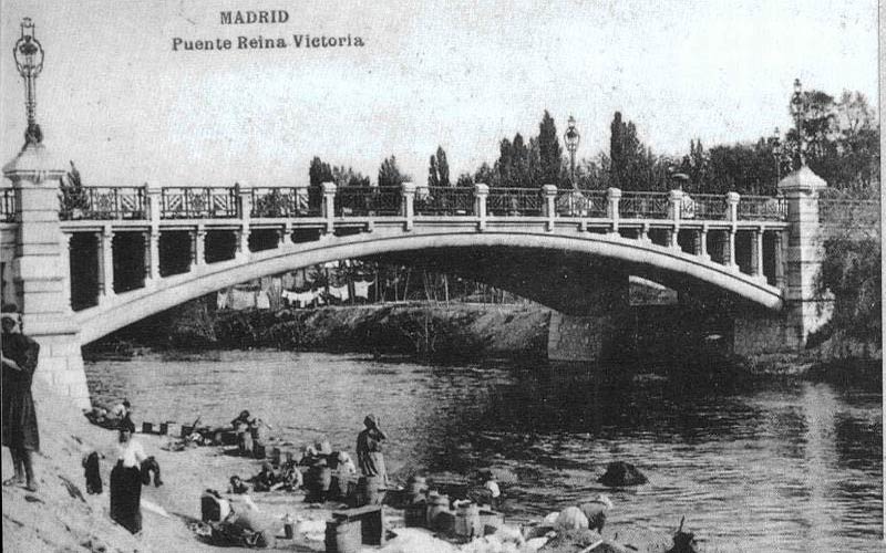 Madrid antiguo: Puente de la Reina Victoria antes