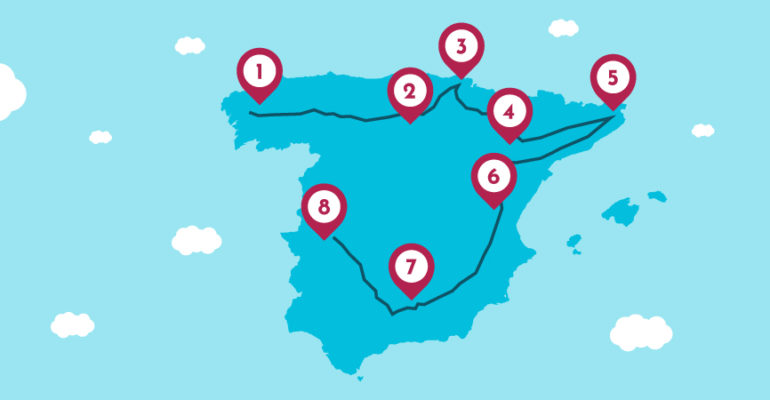 Carte des plus beaux villages d’Espagne