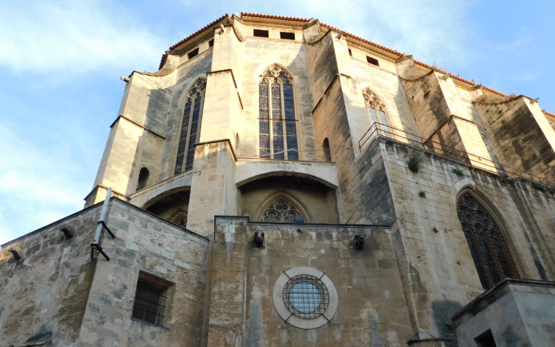 Choeur de l'église Sant Francesc depuis la place de Josep Maria Quadrado