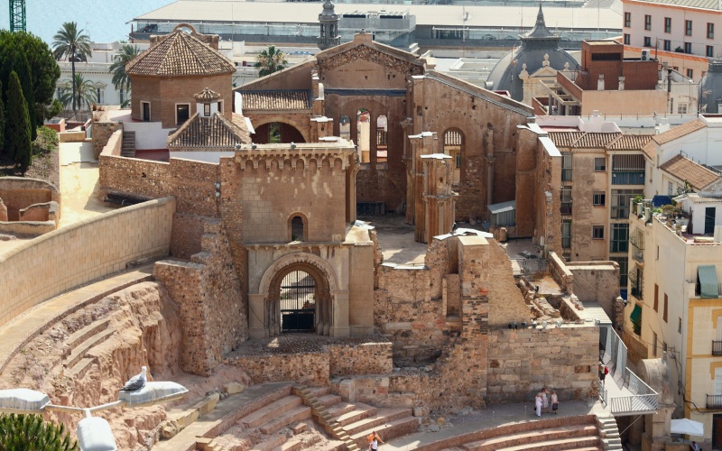 Cathédrale Santa María de Carthagène détruite durant la Guerre civile espagnole
